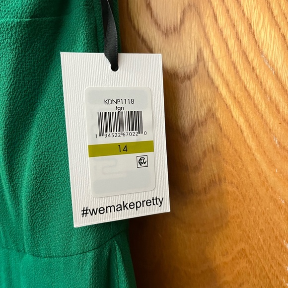 Kensie Emerald Green Midi Dress 14 - Picture 3 of 8